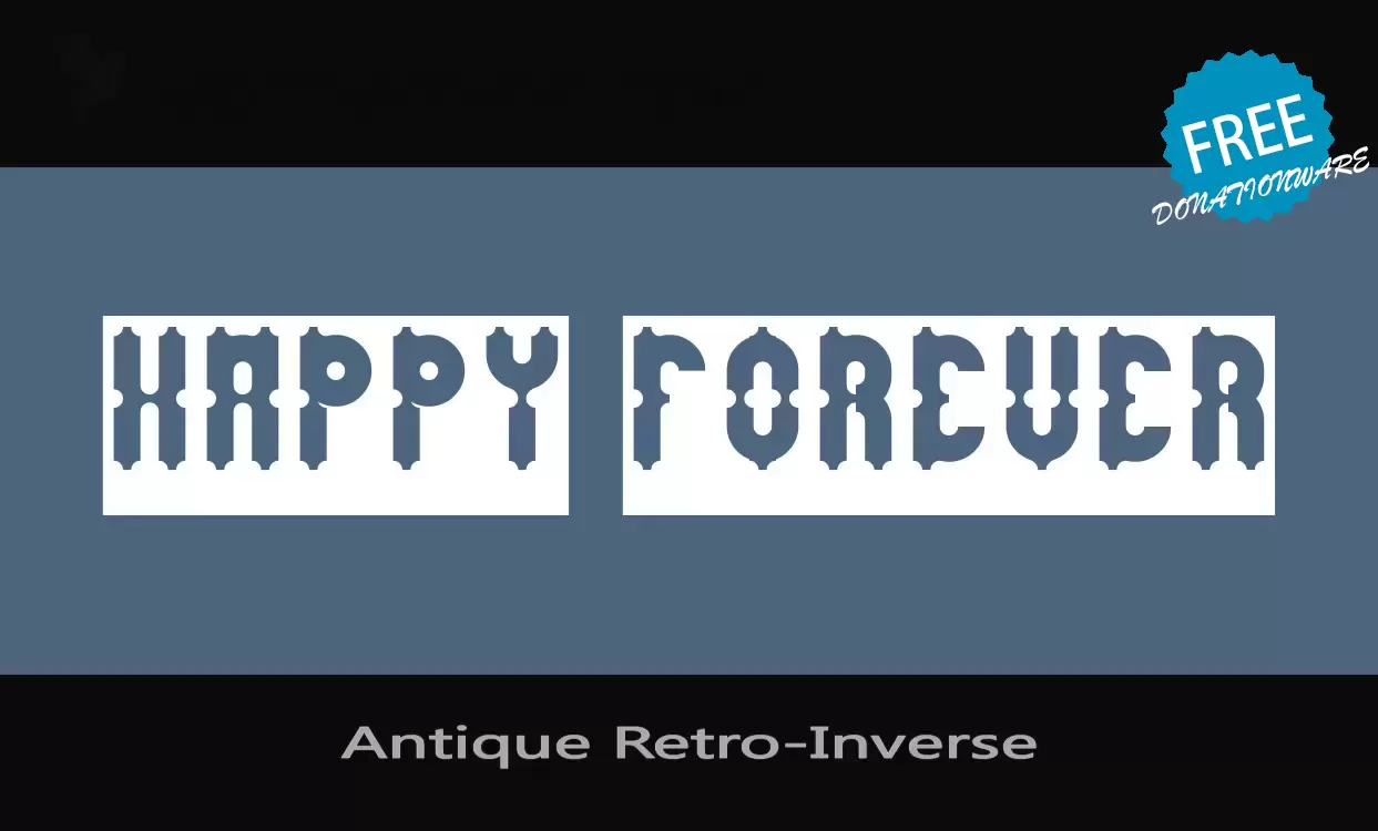 「Antique-Retro-Inverse」字体效果图
