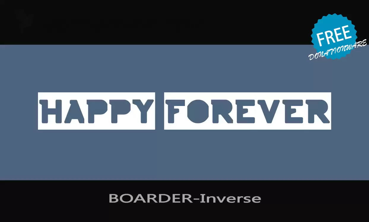 「BOARDER-Inverse」字体效果图