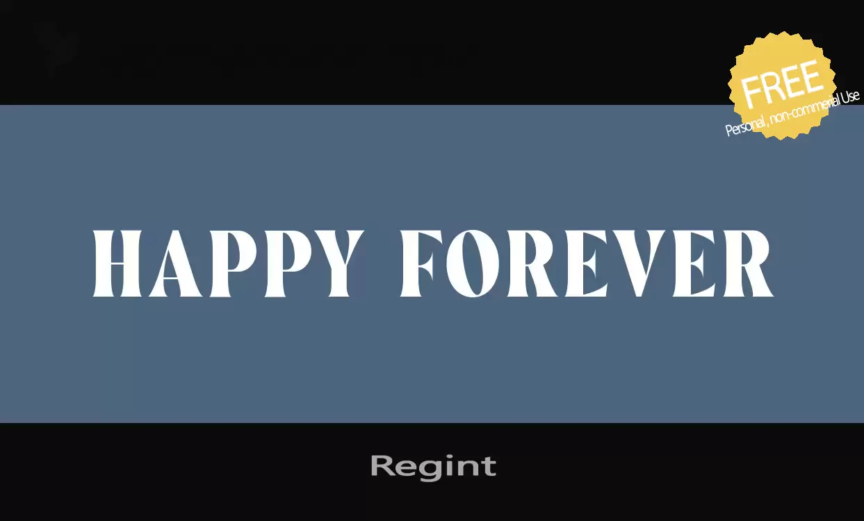 「Regint」字体效果图