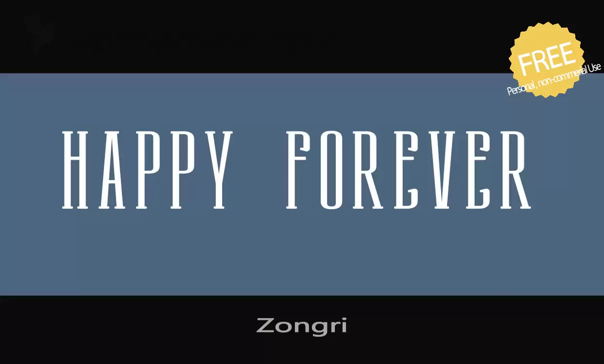 「Zongri」字体效果图