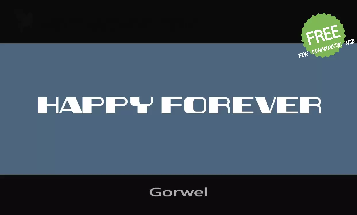 「Gorwel」字体效果图
