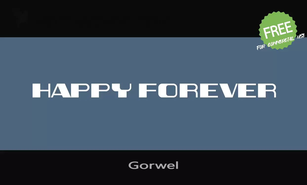 Font Sample of Gorwel