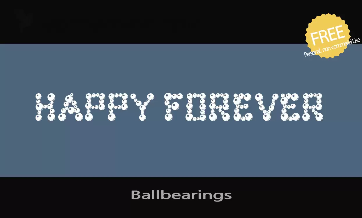 「Ballbearings」字体效果图
