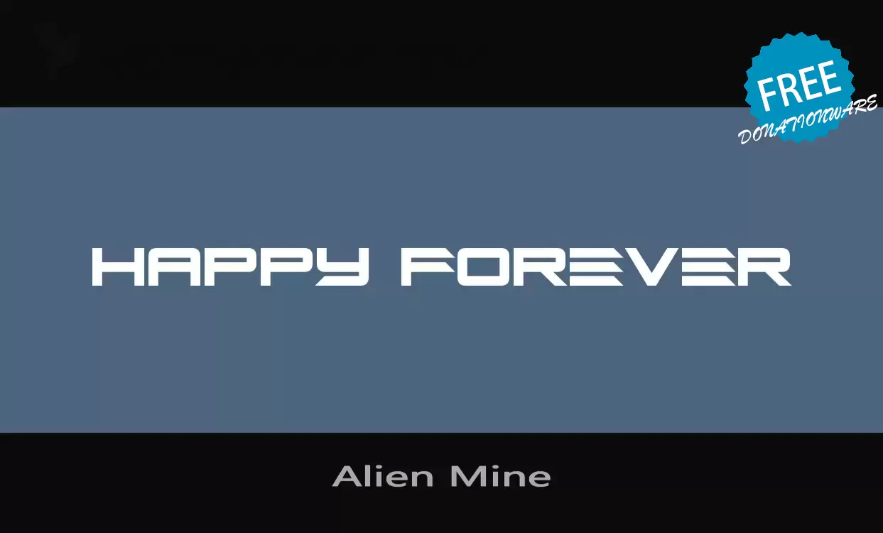 「Alien-Mine」字体效果图