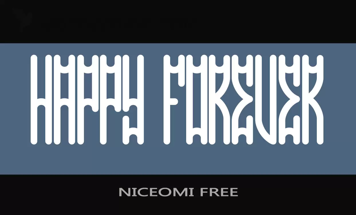 「NICEOMI-FREE」字体效果图