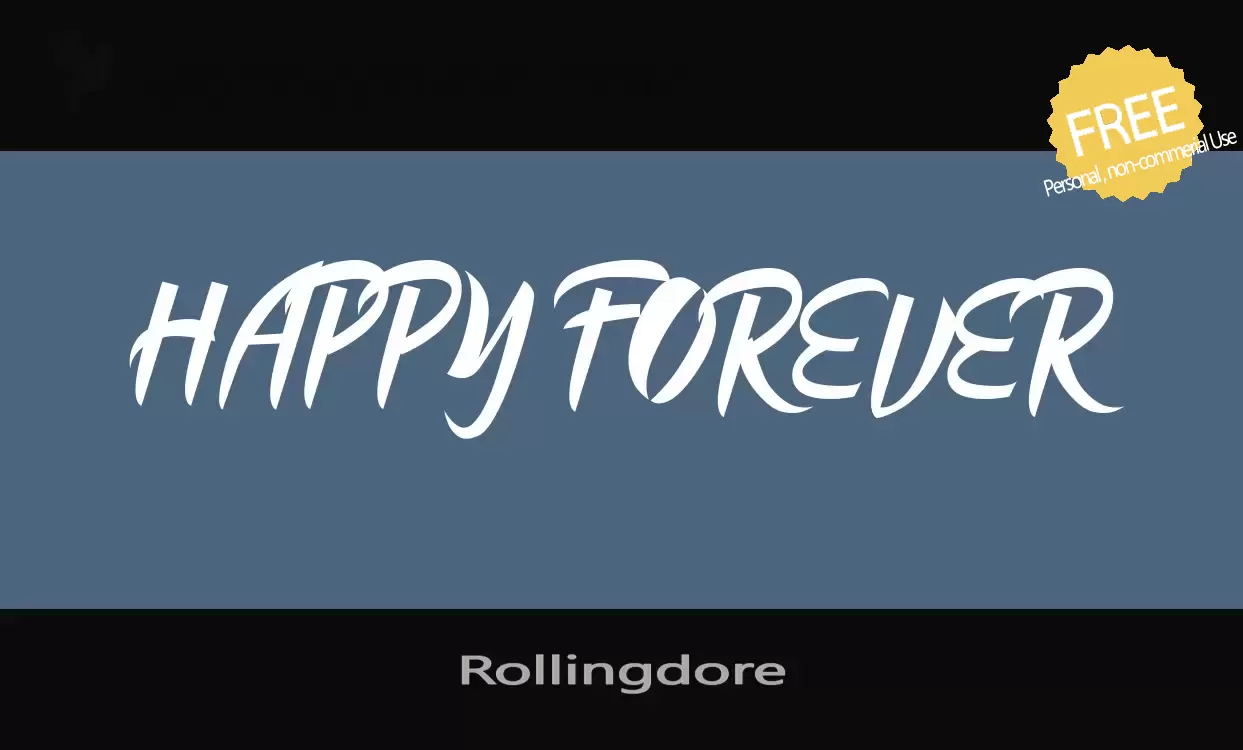 Font Sample of Rollingdore