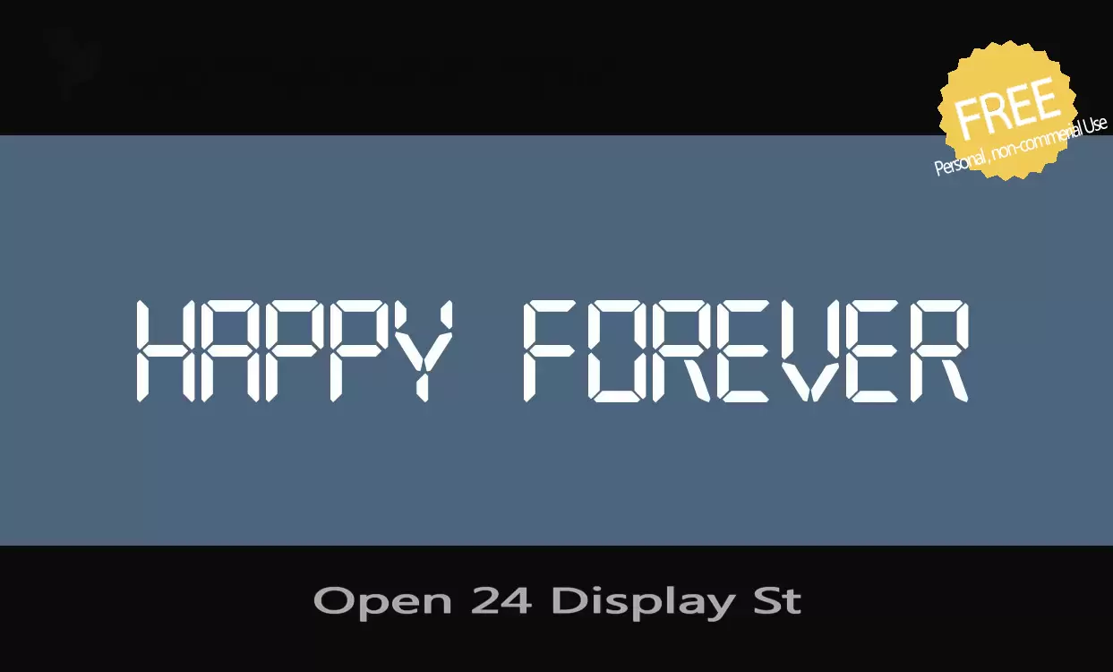 「Open-24-Display-St」字体效果图