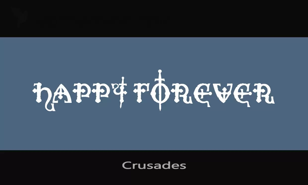 「Crusades」字体效果图