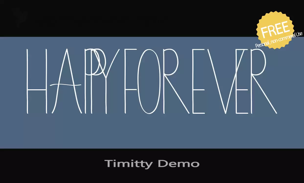 Font Sample of Timitty-Demo