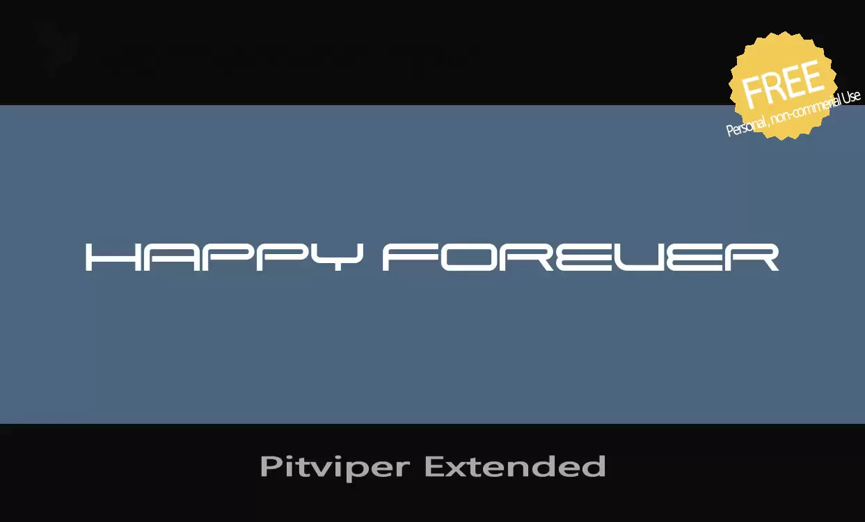 「Pitviper-Extended」字体效果图