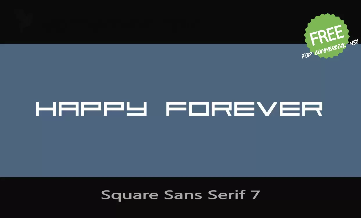 「Square-Sans-Serif-7」字体效果图