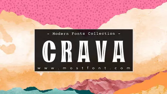 「CRAVA」字体排版样式