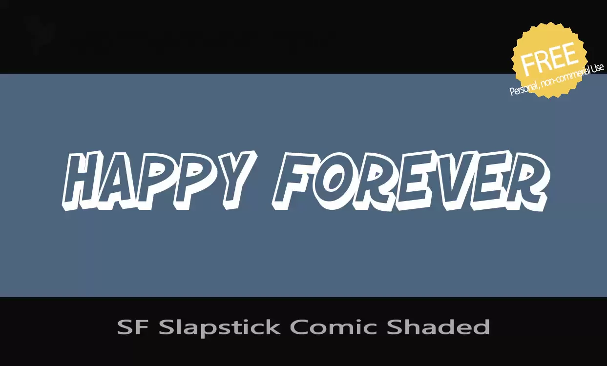 「SF-Slapstick-Comic-Shaded」字体效果图
