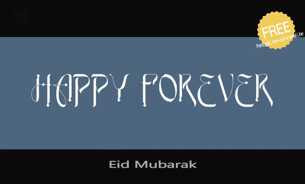 「Eid-Mubarak」字体效果图