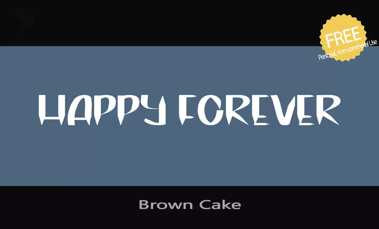 「Brown-Cake」字体效果图