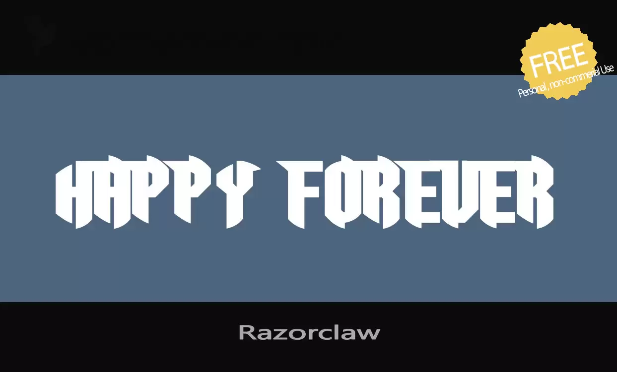 「Razorclaw」字体效果图