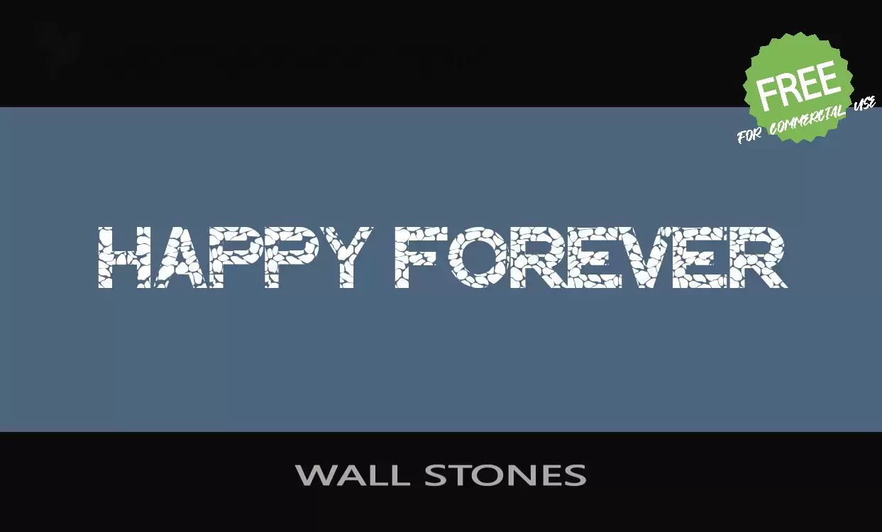 「WALL-STONES」字体效果图