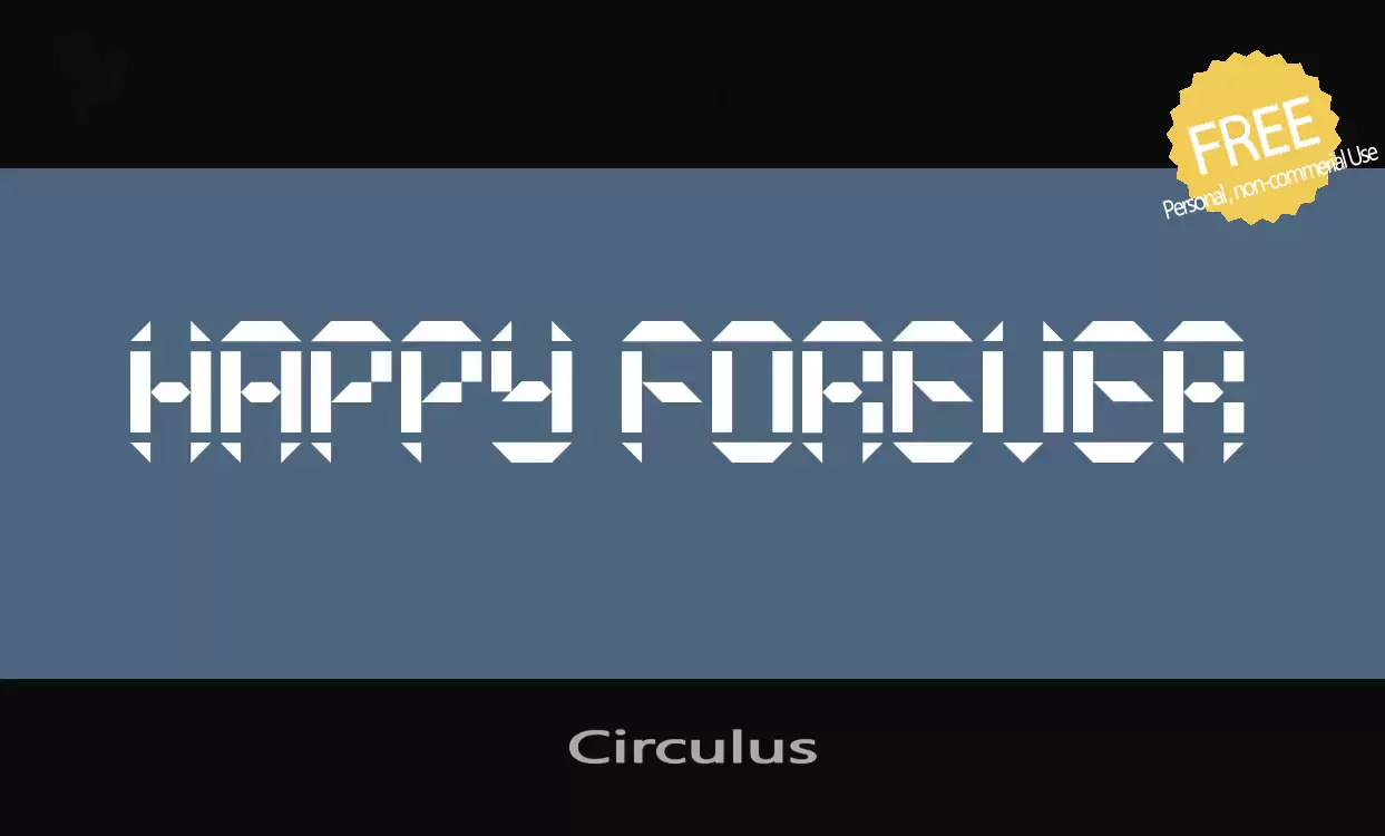 Font Sample of Circulus