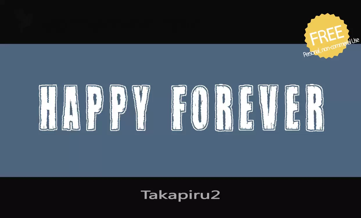 「Takapiru2」字体效果图