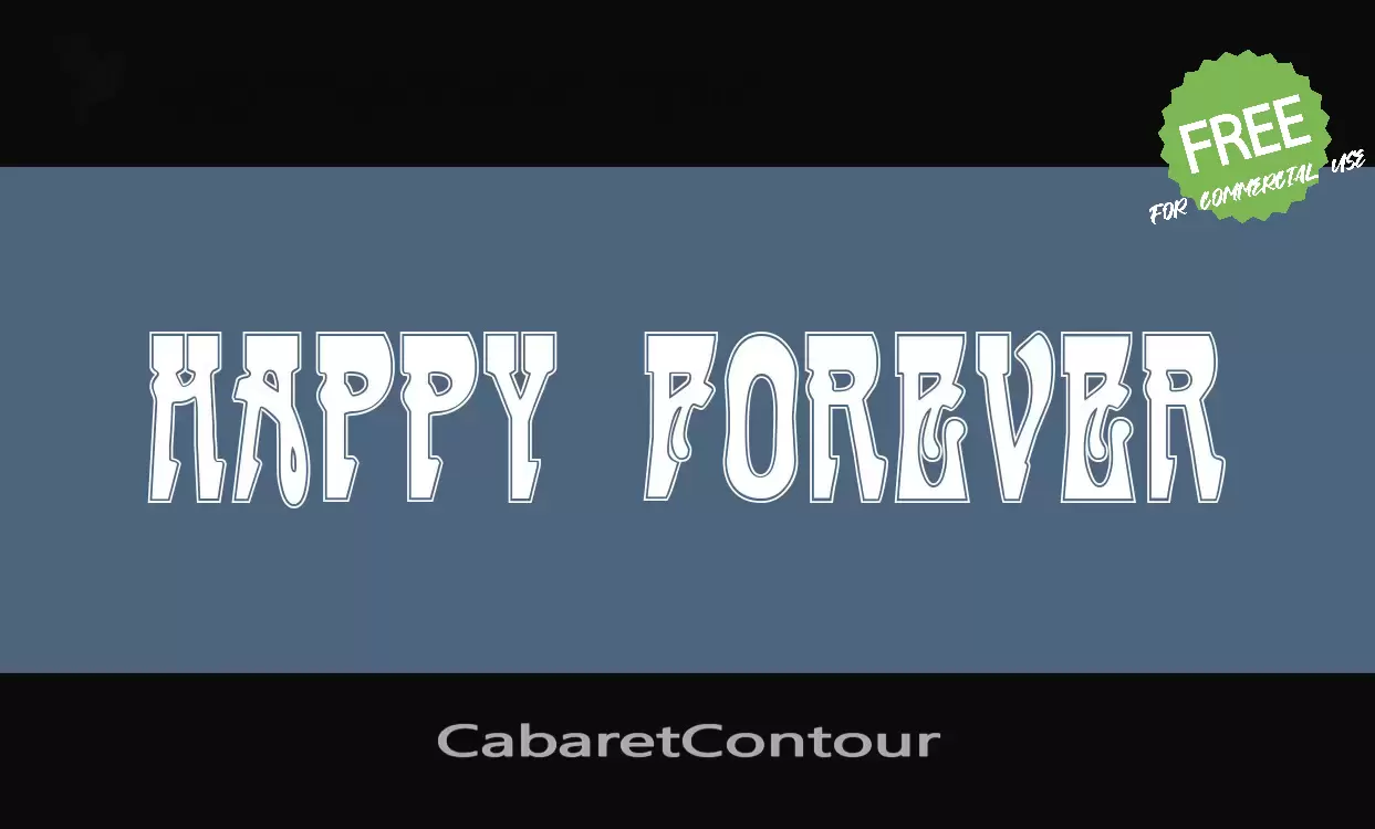 「CabaretContour」字体效果图