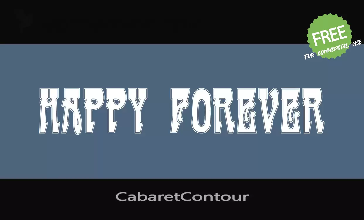 Font Sample of CabaretContour