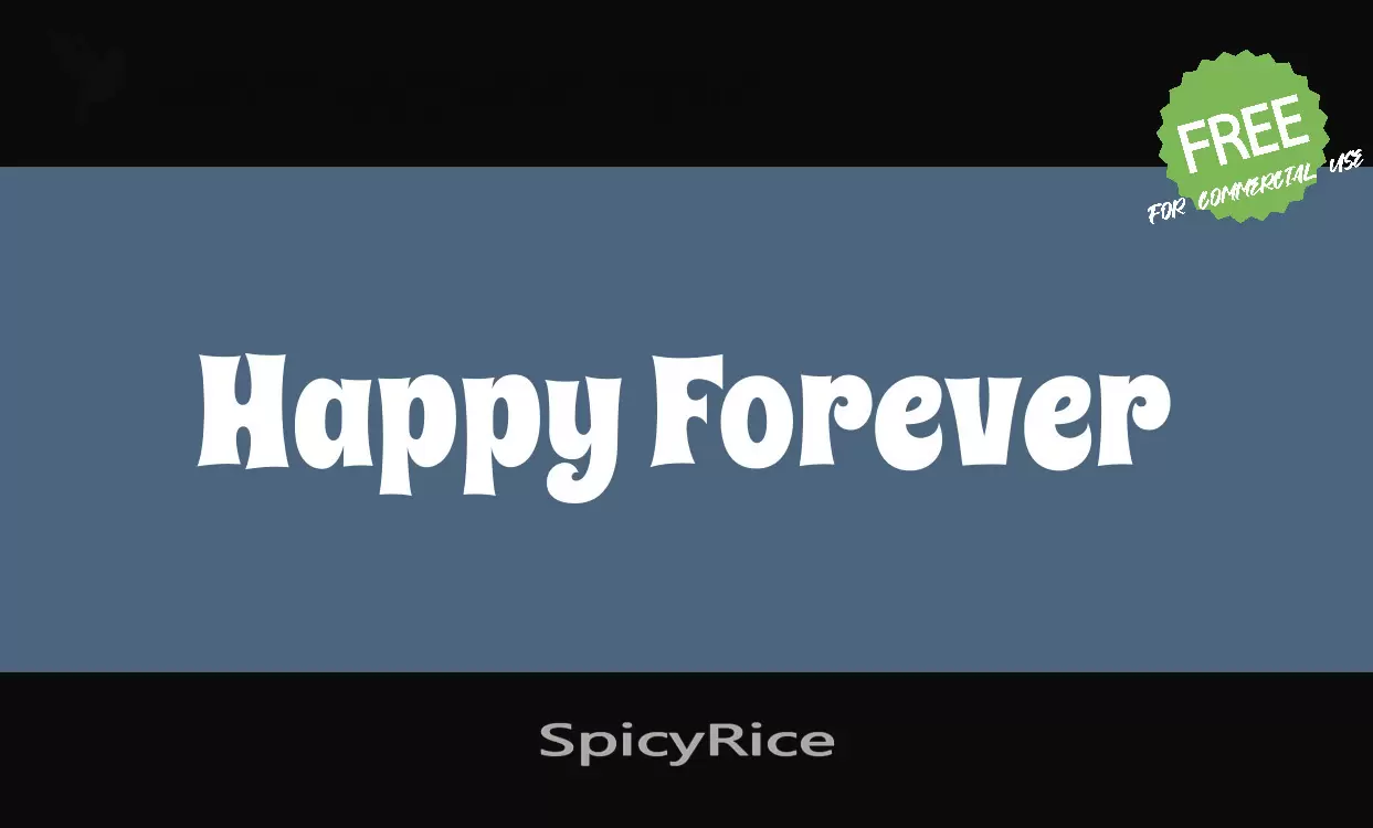 「SpicyRice」字体效果图
