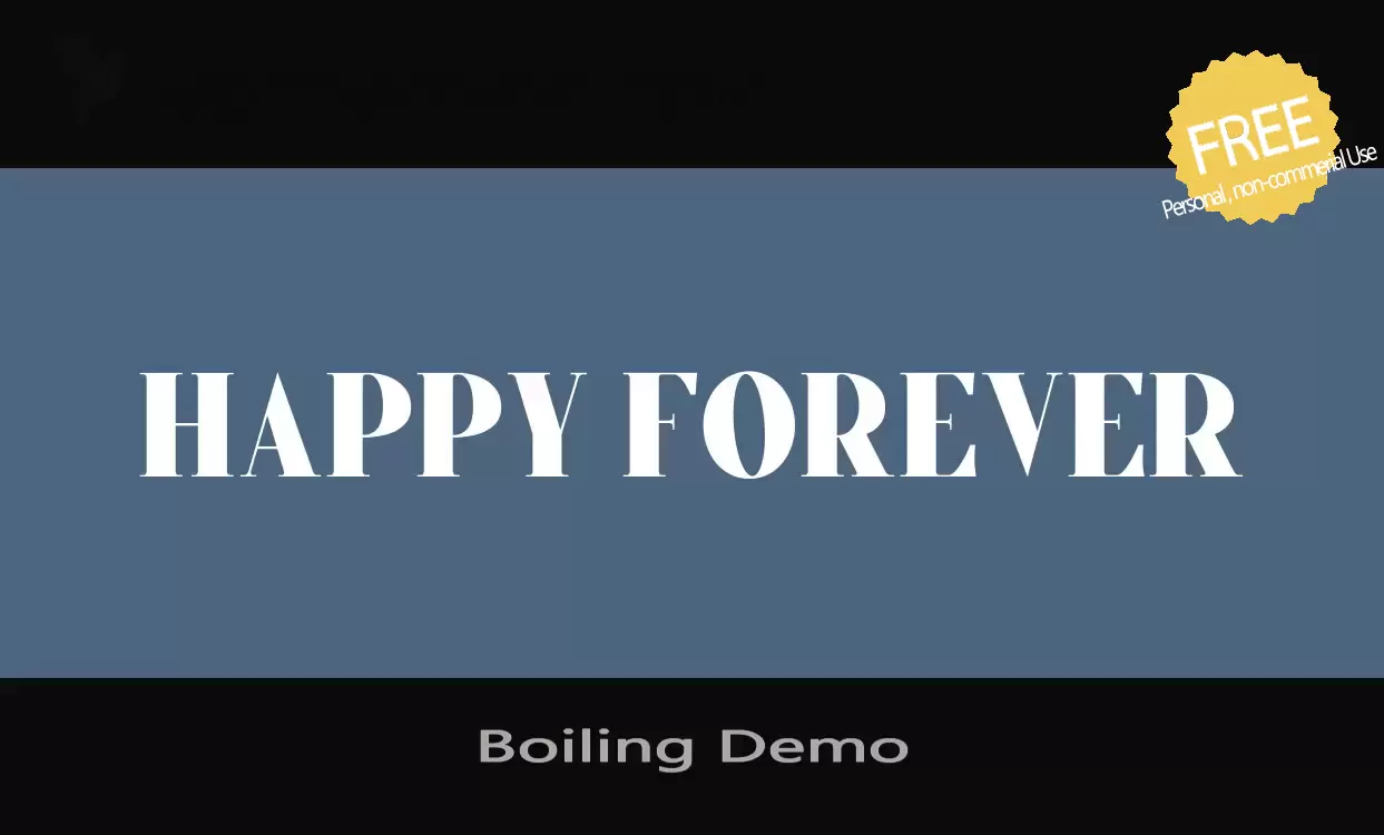 「Boiling-Demo」字体效果图