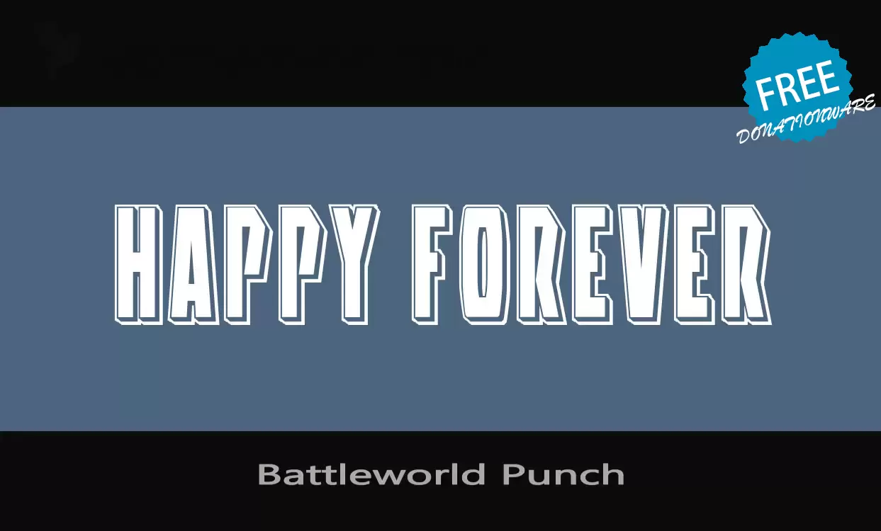 「Battleworld-Punch」字体效果图