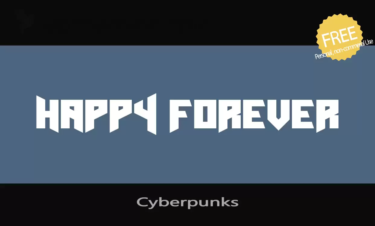 「Cyberpunks」字体效果图