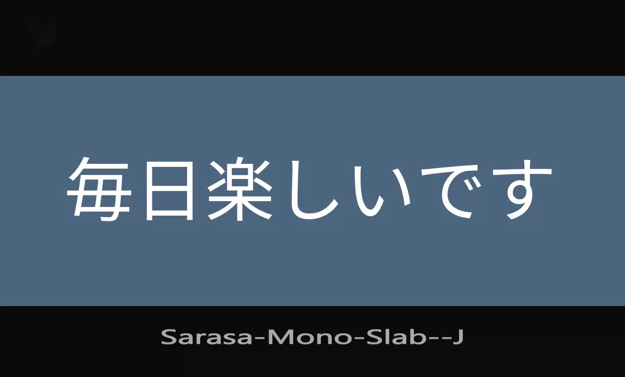 「Sarasa-Mono-Slab-」字体效果图