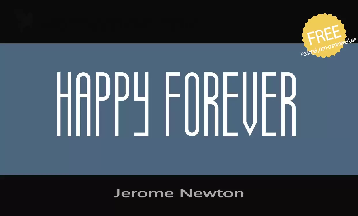「Jerome-Newton」字体效果图