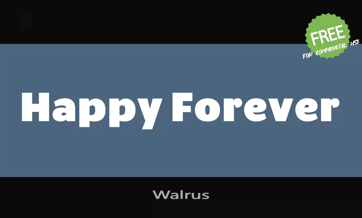 「Walrus」字体效果图