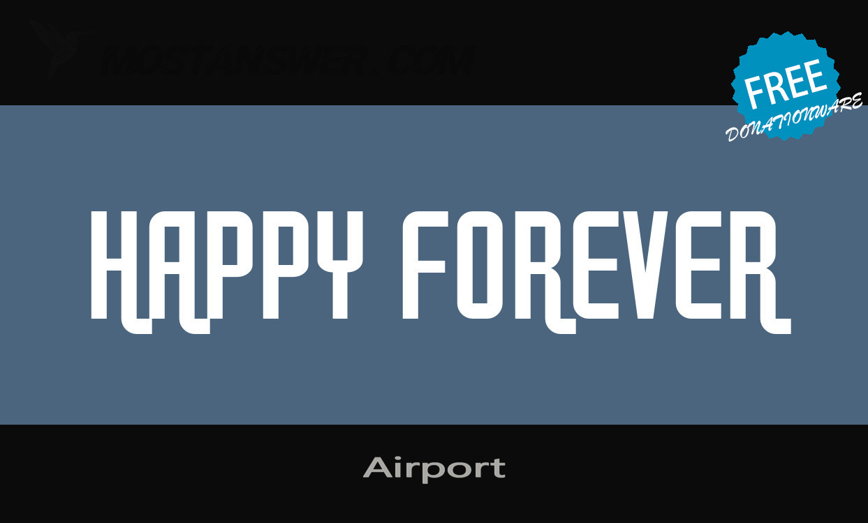 Airport Font by Stefan Vanli