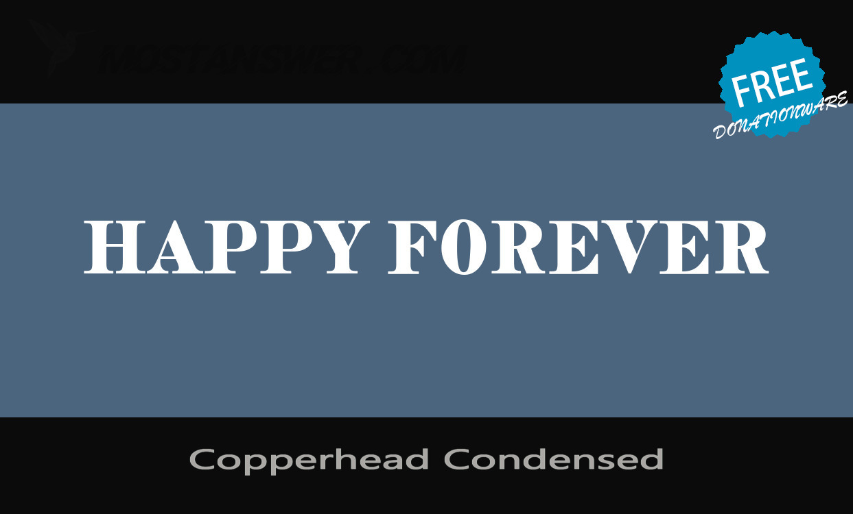 Copperhead CondensedDemo Font by Kustomtype