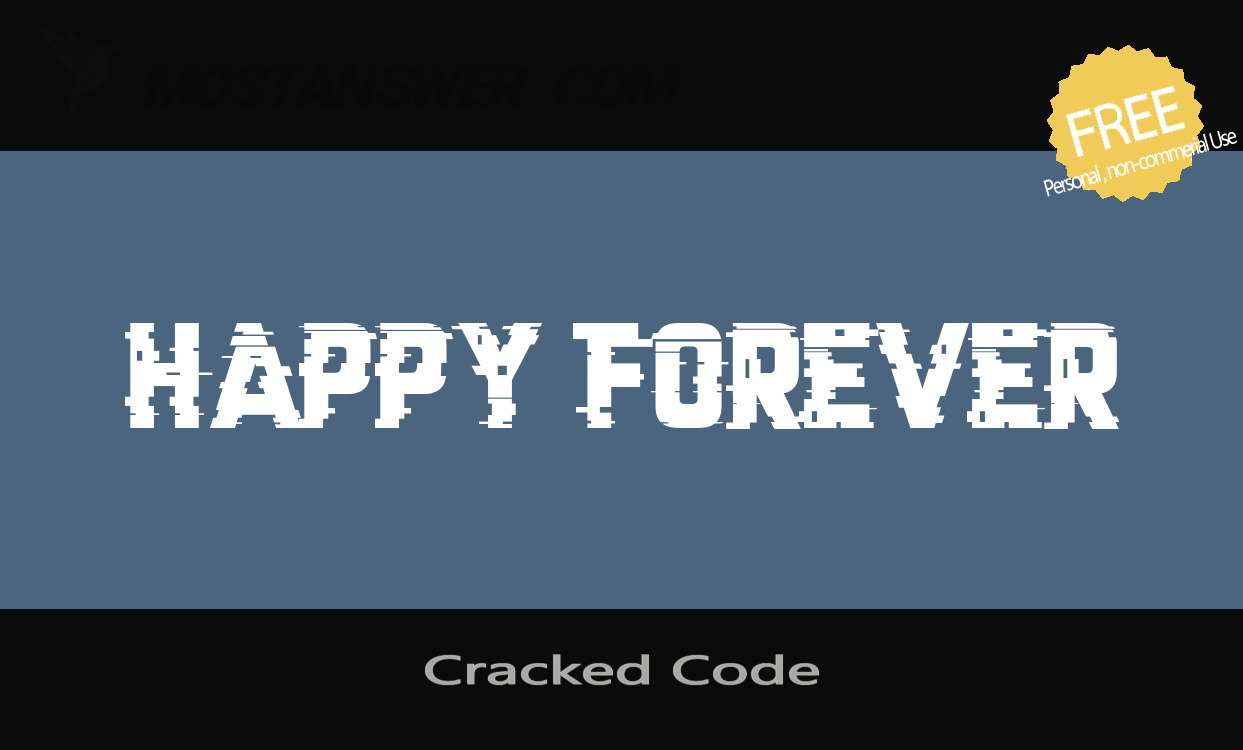 Cracked Code Font by imagex | mostfont.com