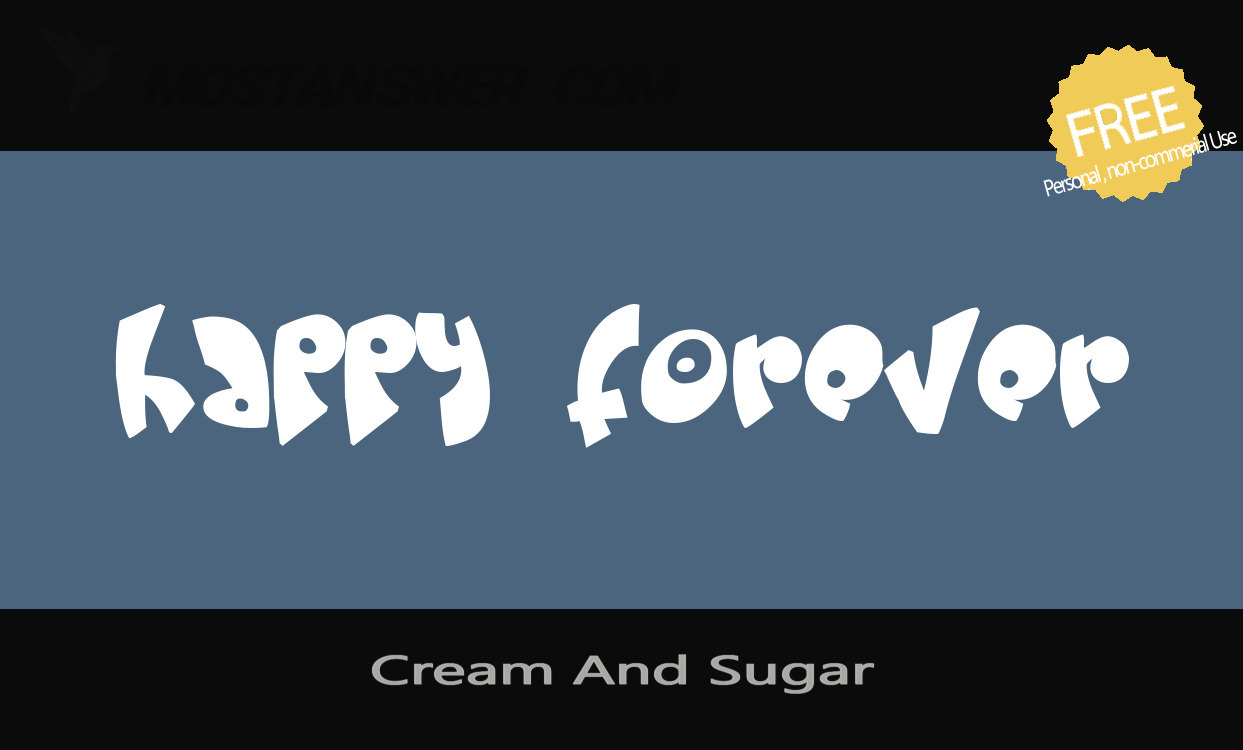 CREAMANDSUGAR Font by Pizzadude