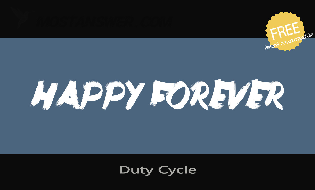 Duty Cycle Font by Jonathan S. Harris