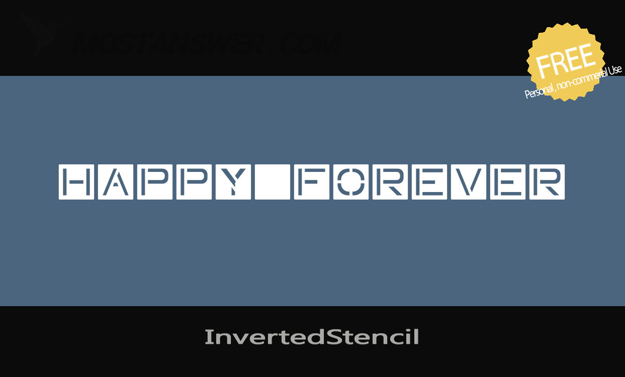 InvertedStencil Font by Thor Christopher Arisland | mostfont.com