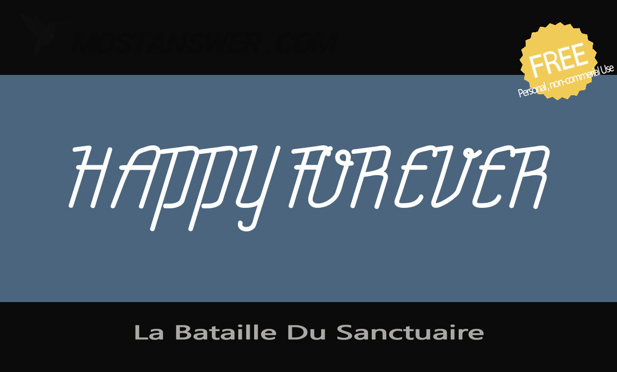 La Bataille Du Sanctuaire Font by Maelle.K Thomas Boucherie