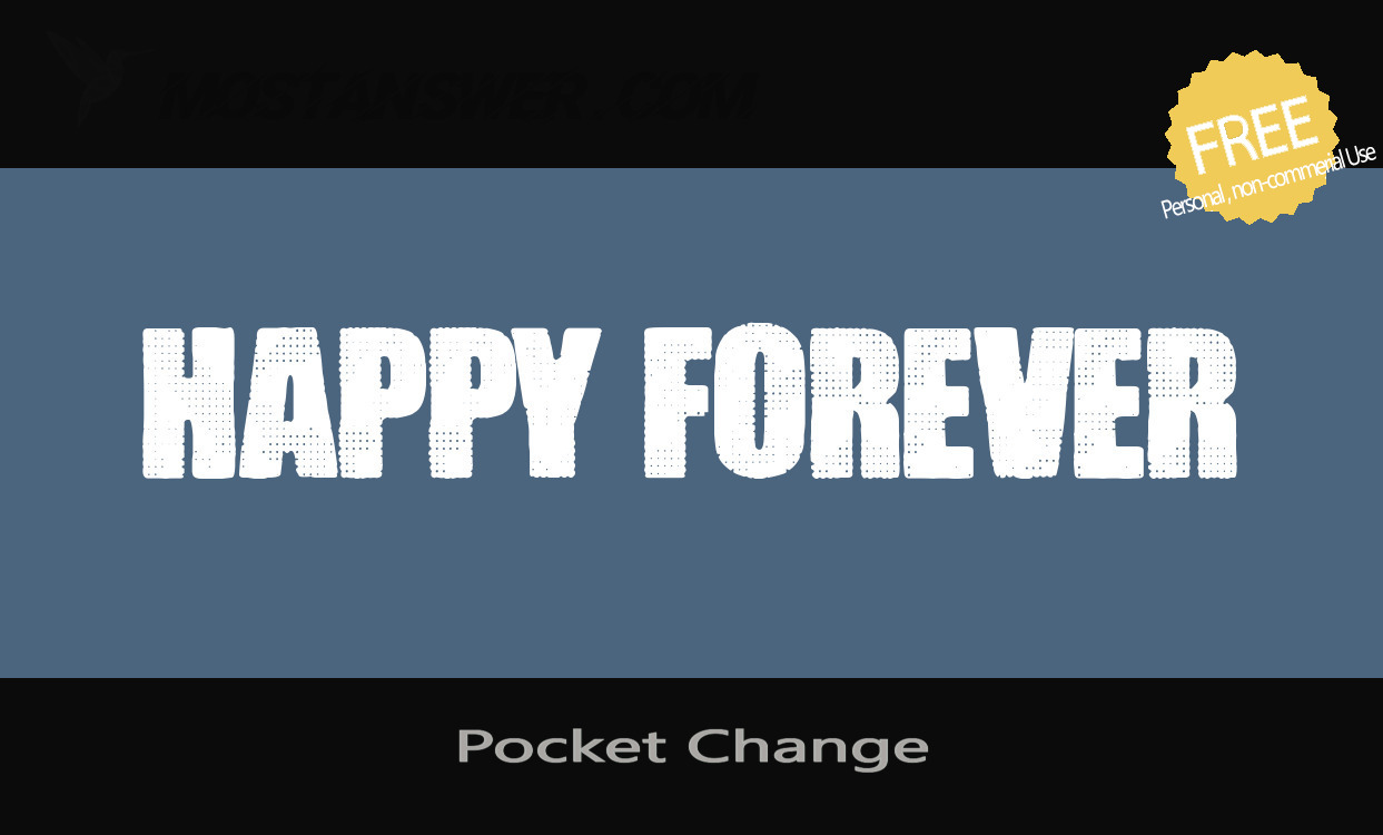 Pocket Change Font by Woodcutter