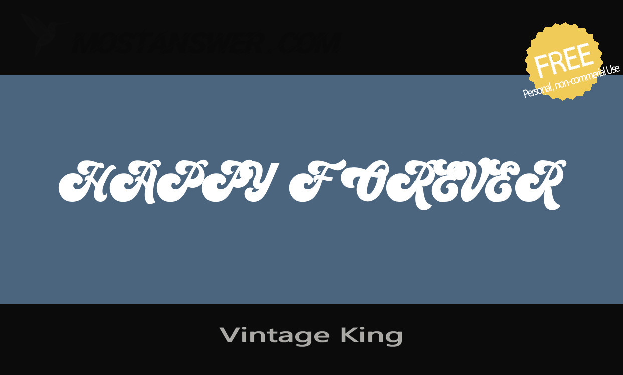 VintageKing Font by PutraCetol Studio